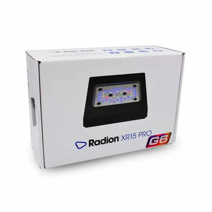 Pantalla LED EcoTech Marine Radion XR15 G6 Pro de 105 W con espectro completo y control inteligente para acuarios reef.