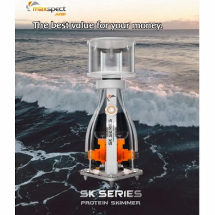 Espumador de proteínas Maxspect MJ-SK400 para acuarios marinos, con bomba silenciosa y tecnología de doble rueda de agujas.