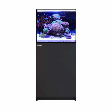Acuario marino Red Sea REEFER 200 G3 de 200 litros con sump integrado, mueble de madera marina y sistema ATO, sin equipamiento adicional.