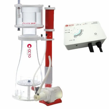 Imagen del espumador Reef Octo Elite 150-S con bomba VarioS y cuerpo cónico, ideal para acuarios marinos de hasta 800 litros.