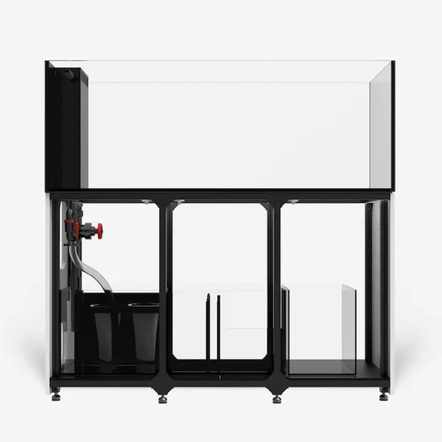 Acuario Waterbox Infinia Peninsula 6025 con sump completo y mueble de aluminio anodizado, diseño península panorámico de tres caras