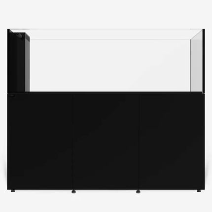 Acuario Waterbox Infinia Peninsula 7225 con sump completo y mueble de aluminio anodizado, diseño península panorámico de tres caras para acuarios marinos profesionales