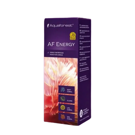 Aquaforest Energy Coral E – suplemento concentrado para corales. Limita zooxantelas y potencia colores pastel más intensos en acuarios marinos.