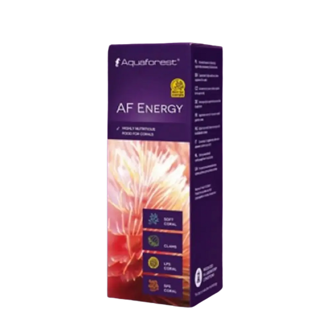 Aquaforest Energy Coral E – suplemento concentrado para corales. Limita zooxantelas y potencia colores pastel más intensos en acuarios marinos.