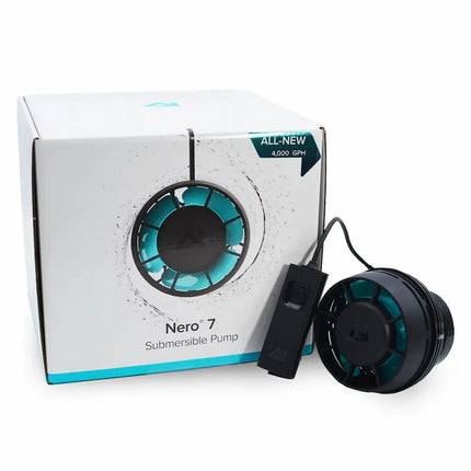 Bomba de circulación Aqua Illumination Nero 7 con montaje magnético y control Bluetooth para acuarios marinos grandes.