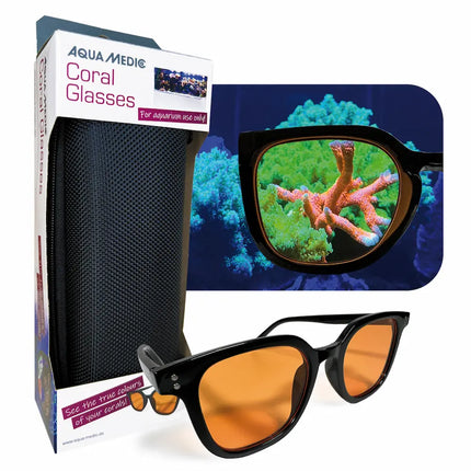 AquaMedic Coral Glasses – gafas con filtro azul para visualizar colores reales de corales en acuario marino con iluminación LED