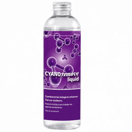 Aquaconnect Cyano Remove para eliminar la cianobacteria en acuarios marinos, disponible en formatos de 300 g, 600 g y 250 ml líquido.