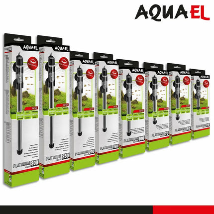 Calentador Aquael Platinum Heater sumergible con termostato electrónico para acuario.