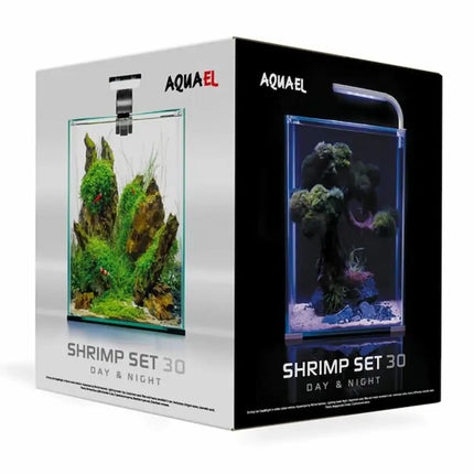 Acuario Aquael Shrimp Set D&N 30 completo para camarones de agua dulce