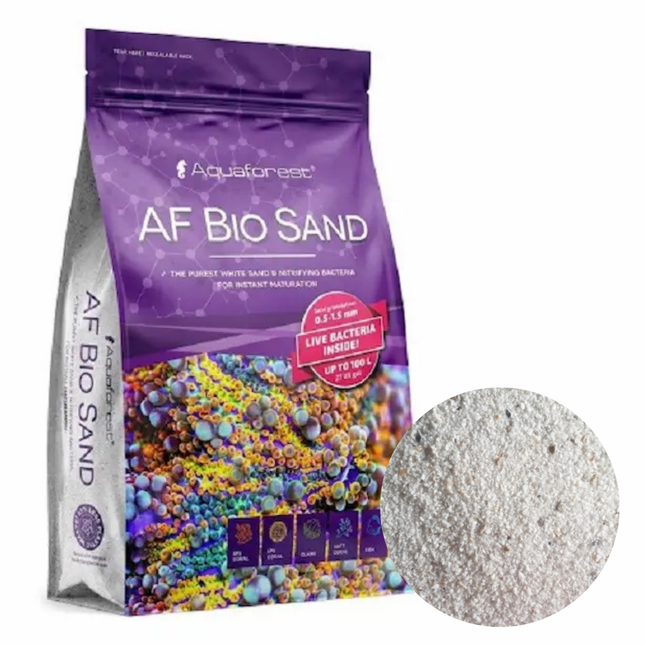 Saco de Aquaforest Bio Sand con arena viva y bacterias activas para acuarios marinos y de arrecife
