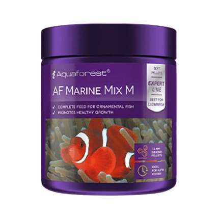 Aquaforest Marine Mix M – alimento granulado de alta calidad para peces marinos carnívoros y omnívoros de tamaño medio en acuario reef