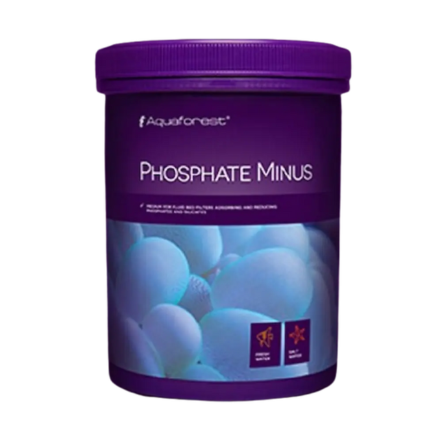 Bolsa de medios filtrantes Aquaforest Phosphate Minus para reducción de fosfatos y silicatos en acuarios marinos.