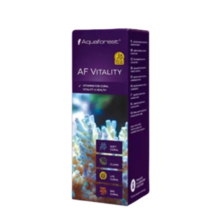 Botella de Aquaforest Vitality (Coral-V), suplemento líquido para mejorar salud, color y crecimiento de corales en acuarios marinos