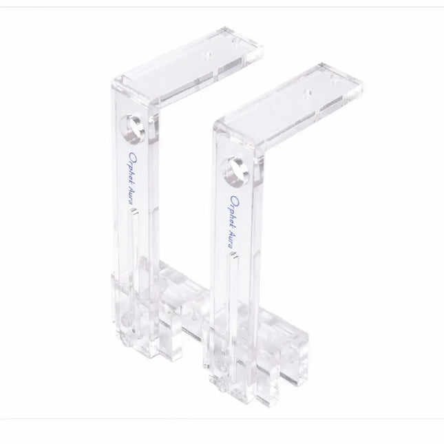 Soporte magnético premium Orphek Aura instalado con barra LED Orphek OR3 sobre acuario.