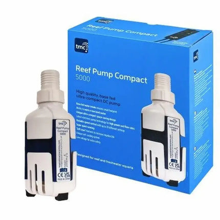 Bomba TMC Reef Pump Compact DC regulable para acuario, disponible en modelos de 1500, 2500 y 5000 l/h.
