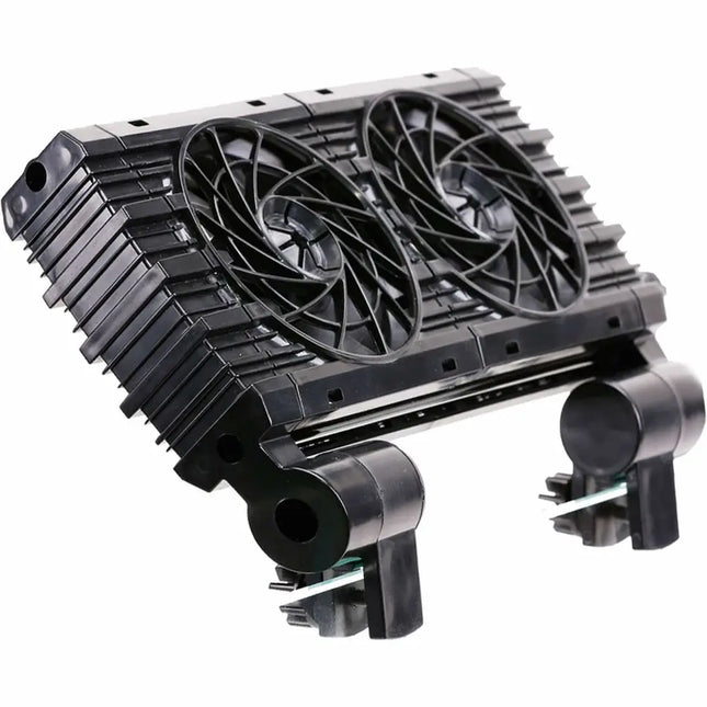 Ventilador Aqua Ocean instalado en acuario, refrigeración silenciosa para peces y corales