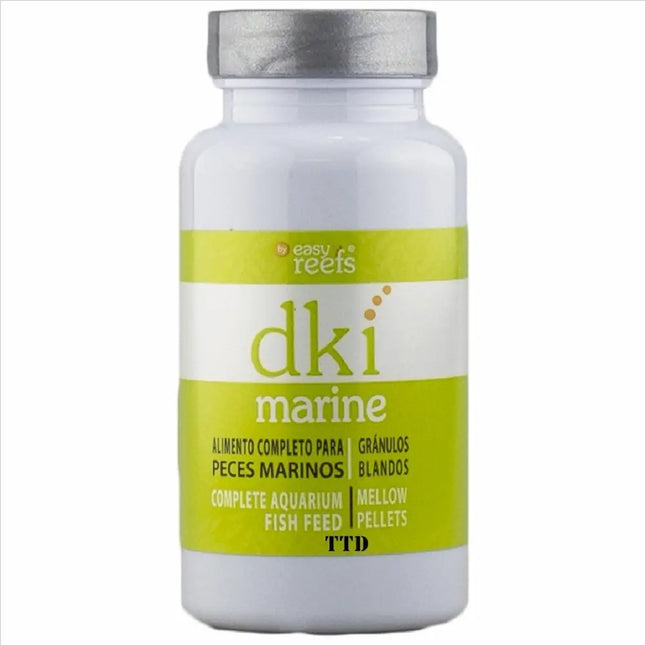 Easy Reefs DKI Marine Pellets, alimento en pellets para peces marinos omnívoros y carnívoros, con proteínas y vitaminas.
