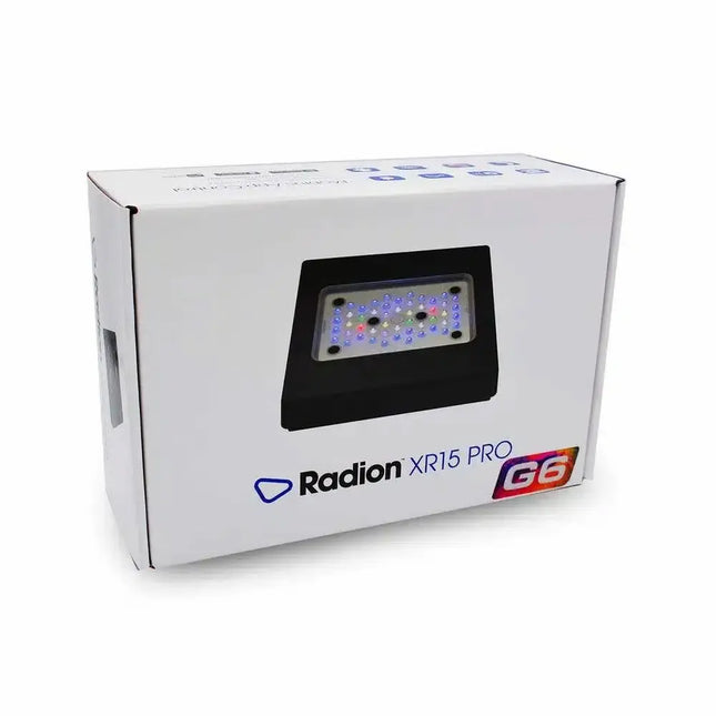 Pantalla LED EcoTech Marine Radion XR15 G6 Pro de 105 W con espectro completo y control inteligente para acuarios reef.