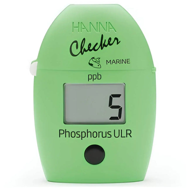 Hanna Checker HI736 fotómetro digital para medición de fósforo en rango bajo en acuario marino