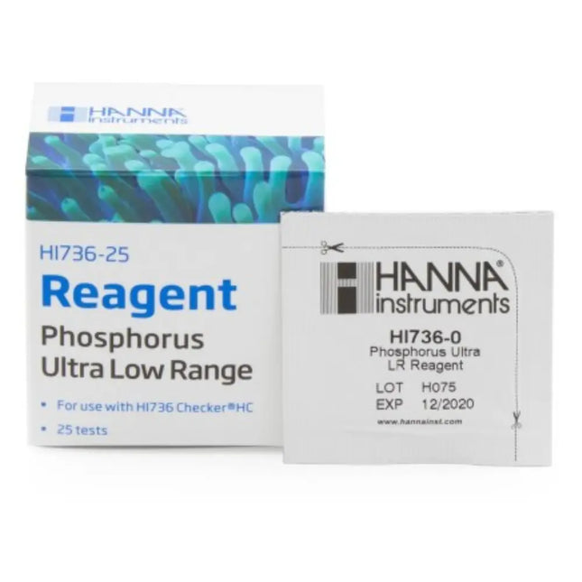 Reactivos Hanna HI736-25 para checker de fósforo HI736 en acuarios marinos