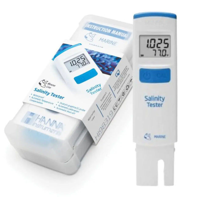 Hanna HI98319 tester digital impermeable para medición de salinidad en acuario marino