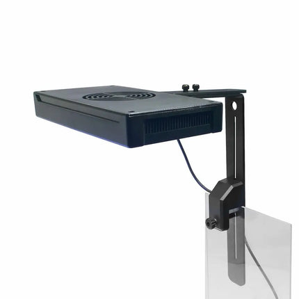 ICA Coral LED Lamp con 9 LEDs (8 azules + 1 blanco) y soporte regulable para acuarios marinos pequeños.