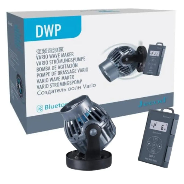 Bomba de circulación Jecod DWP con control inteligente, modelos DWP-3, DWP-5, DWP-9 y DWP-16 para acuarios marinos y de agua dulce.