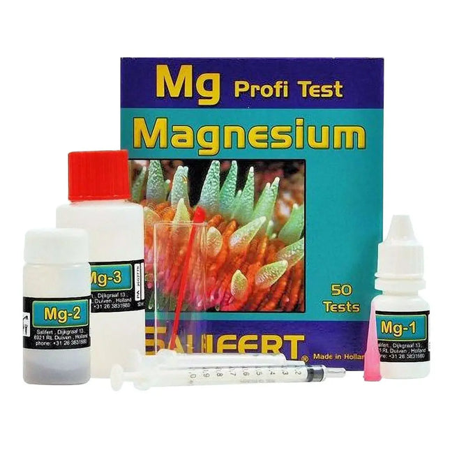 Kit Test de Magnesio Mg Salifert para medir niveles de magnesio en acuarios marinos y de arrecife

