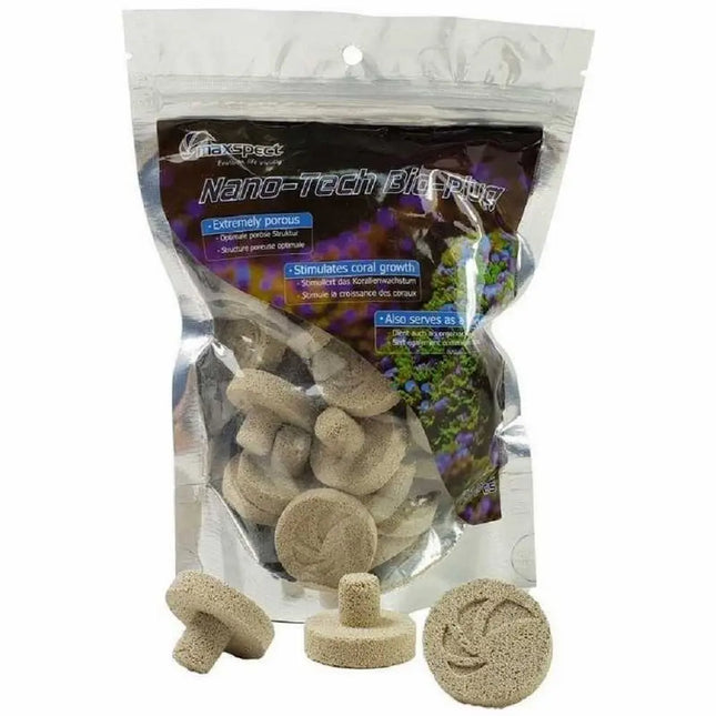 Pack de 25 Maxspect Nano Tech Bio Plugs para filtración biológica en acuarios marinos