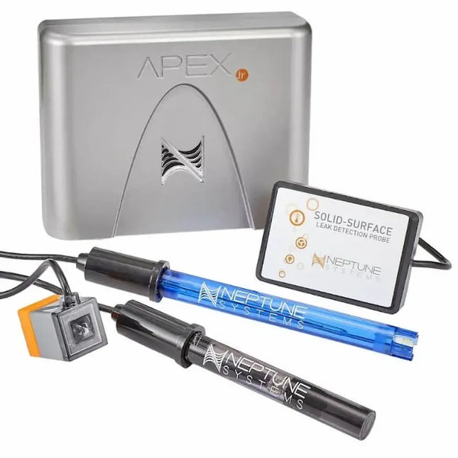 Unidad Neptune Apex Jr con sensor de temperatura, sonda pH, sensor óptico nivel y sensor de fugas