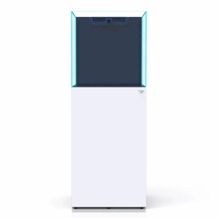 Acuario Nyos Opus G2 200 Slim Line con vidrio ultra claro, sump integrado y mueble Slim Line elegante.