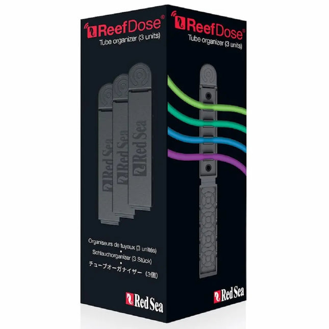 Organizador Red Sea ReefDose Clip para tubos de bombas dosificadoras en acuario marino