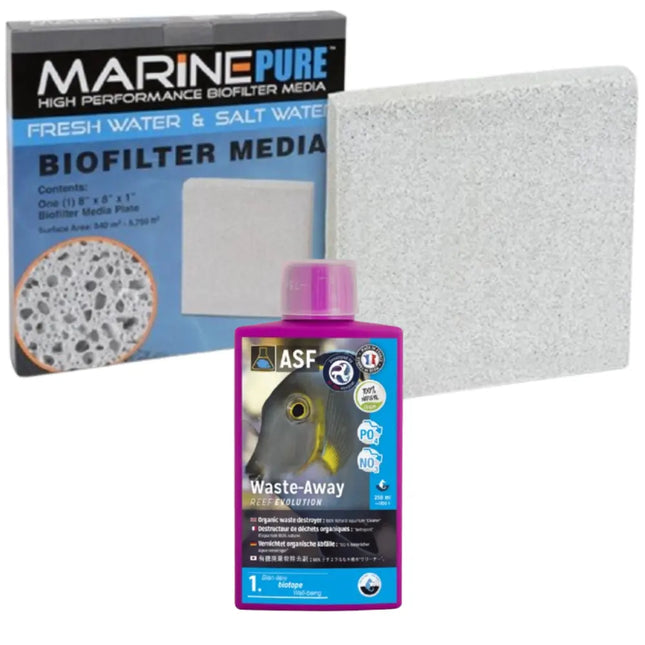 Pack de filtración biológica con Marine Pure Plate y ASF Waste Away