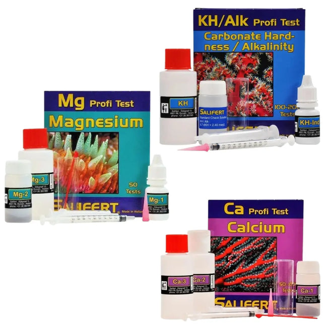 Pack de test Salifert: alcalinidad, magnesio y calcio