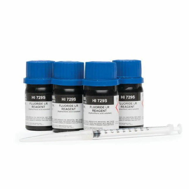 Reactivo Hanna HI729 para análisis de fluoruros en rango bajo con Checker HC – Pack de 25 sobres individuales

