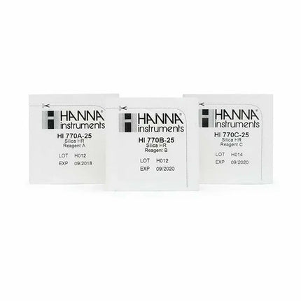 Reactivo Hanna HI770 para análisis de sílice en agua – Pack de tests para Checker HC con rango 0.00 a 2.00 ppm

