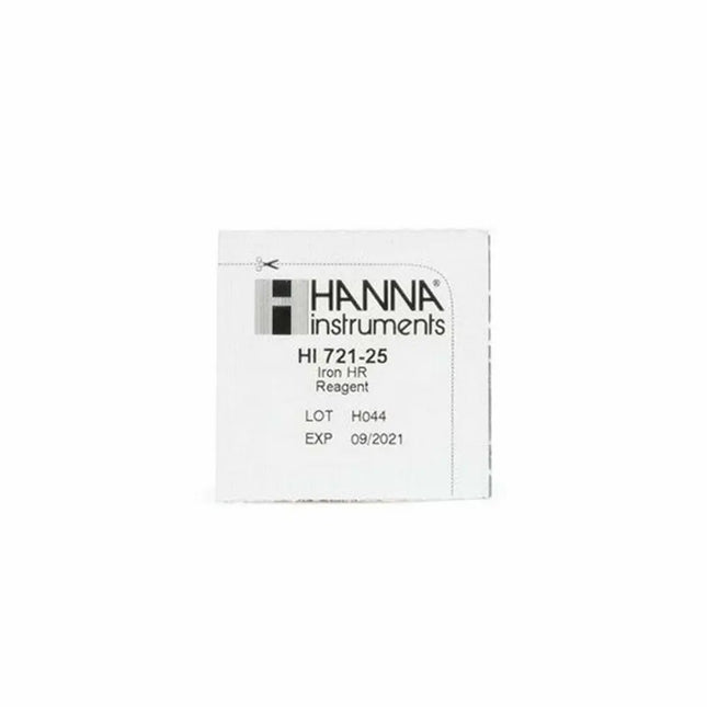 Hanna Reactivo Hierro HI721 – Pack de Tests para Medición Precisa en Agua Dulce y Potable