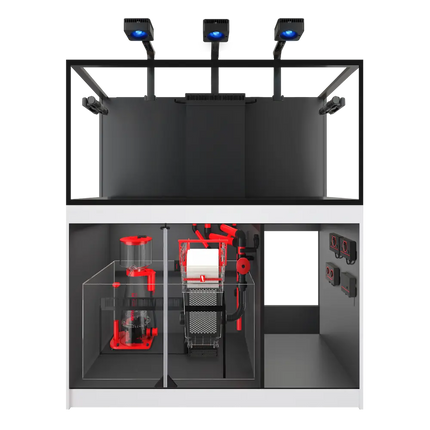 Acuario Red Sea REEFER MAX 625 G3 con ReefLED, ReefMat, Slide Out Control Panel 60 y Utility Basket.