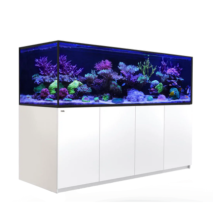 Red Sea REEFER MAX S-1000 G3 — acuario marino profesional de 1000 L con equipamiento completo, vidrio ultra claro y mueble de aluminio marino.
