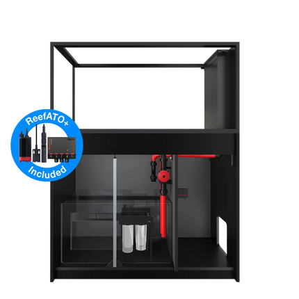 Red Sea REEFER Peninsula 500 G3 — acuario marino península de 519 L con vidrio ultra claro y sump refugium-ready.