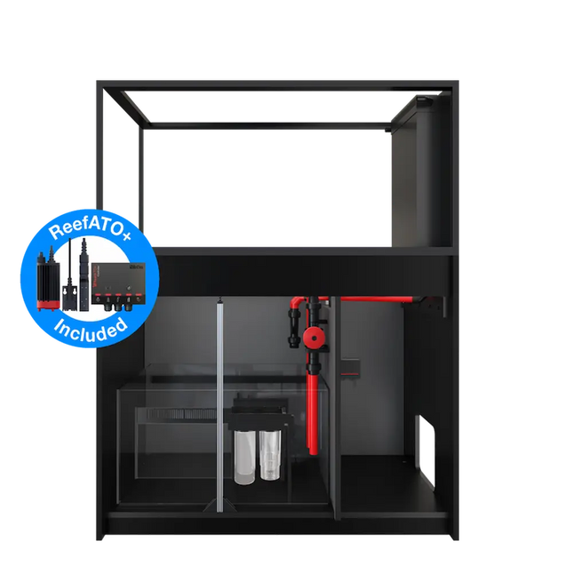 Red Sea REEFER Peninsula 500 G3 — acuario marino península de 519 L con vidrio ultra claro y sump refugium-ready.