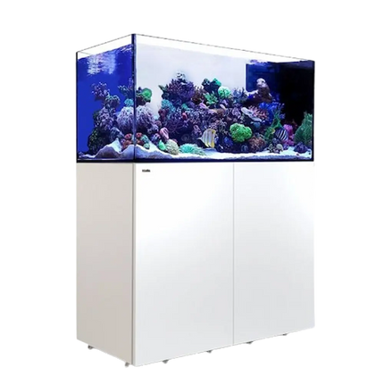 Red Sea REEFER Peninsula 500 G3 — acuario marino península de 519 L con vidrio ultra claro y sump refugium-ready.