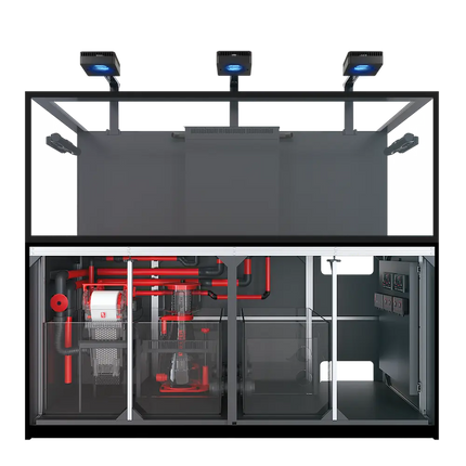 Red Sea REEFER S-850 G3 — acuario marino premium de 850 L con mueble de aluminio, vidrio ultra claro y sump profesional.