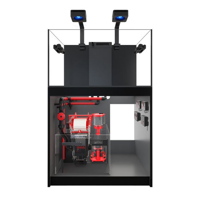 Acuario Red Sea REEFER MAX 300 G3 de 300 L con equipamiento completo: ReefLED, ReefWave, ReefMat, skimmer DC, bomba ReefRun y control ReefBeat.