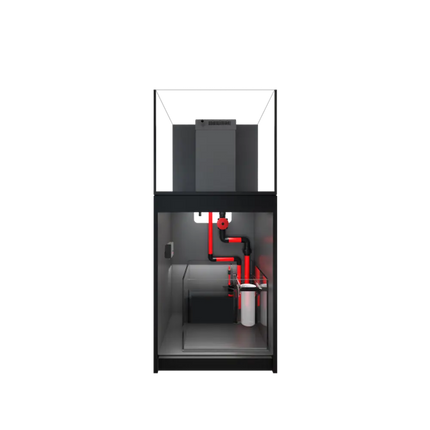Acuario marino Red Sea REEFER 200 G3 de 200 litros con sump integrado, mueble de madera marina y sistema ATO, sin equipamiento adicional.