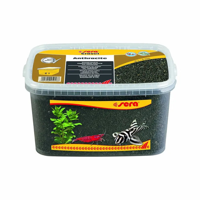 Sera Gravel Anthracite 3 L – grava antracita decorativa para acuarios