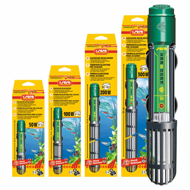 Sera Termocalentador sumergible con termostato regulable para acuario.