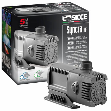 Bomba Sicce Syncra HF High Flow de alto caudal para acuario marino grande.