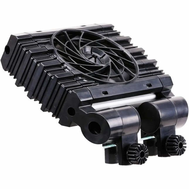 Ventilador Aqua Ocean instalado en acuario, refrigeración silenciosa para peces y corales