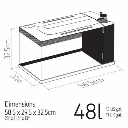 Kit acuario marino TMC First Wave 48 litros, 58,5x29,5x32,5 cms 